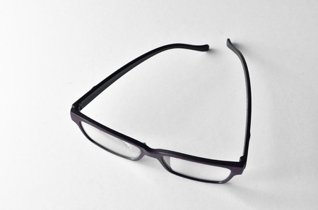 Unique glasses with wood texture frame over  white background