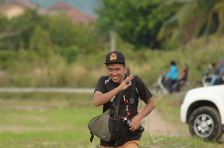 Perlis, Malaysia - March 05, 2017: Perlis East Wind Carnival was a yearly event of Perlis. Consist of food booth, game, challange, contest, and fun park. Media Representativeのeditorial素材