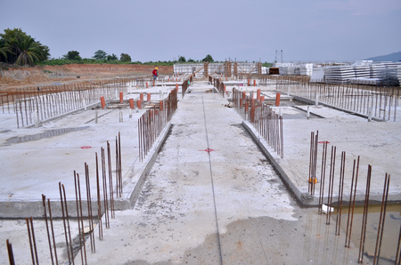 IBS (industrialised building system) Construction Siteの写真素材