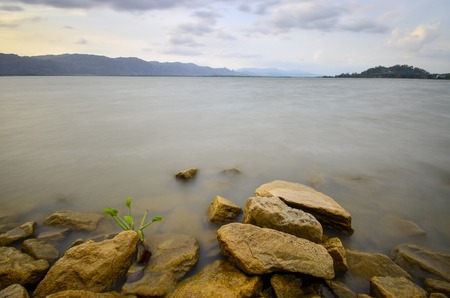 Beautiful view of Timah Tasoh Lake Malaysiaの写真素材