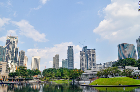 Kuala lumpur skyscrapper with reflection