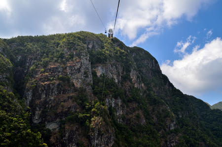 Cable car of Langkawi Malaysia at Gunung Mat Cincangのeditorial素材