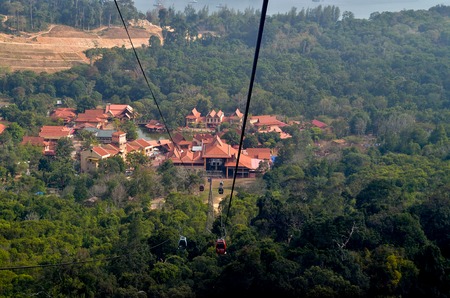 Cable car of Langkawi Malaysia at Gunung Mat Cincangのeditorial素材