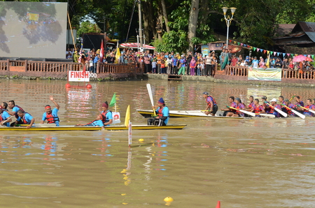 Kedah, Malaysia - May 06, 2017: International River Sport Festival (Temasya Sukan Sungai) in Malaysia of 84th due to the Birthday of His Highness Tuanku Sultan Kedah.のeditorial素材
