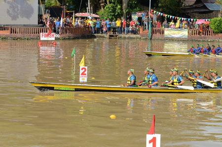 Kedah, Malaysia - May 06, 2017: International River Sport Festival (Temasya Sukan Sungai) in Malaysia of 84th due to the Birthday of His Highness Tuanku Sultan Kedah.のeditorial素材
