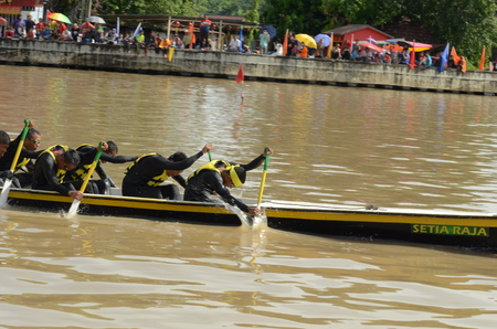 Kedah, Malaysia - May 06, 2017: International River Sport Festival (Temasya Sukan Sungai) in Malaysia of 84th due to the Birthday of His Highness Tuanku Sultan Kedah.のeditorial素材