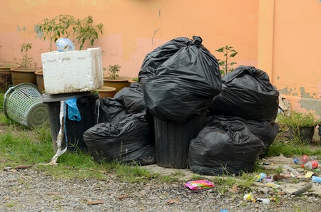 Garbage management at individual houseの写真素材