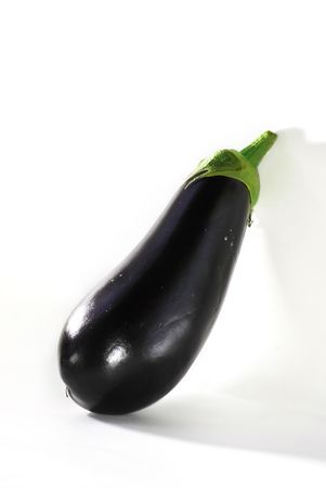 brinjal eggplant isolated white background with clipping pathの写真素材