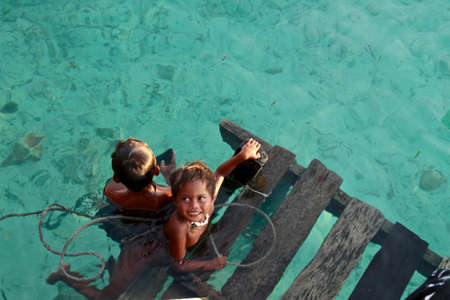 BAJAU LAUT KIDS SABAH SEA GYPSY MALAYSIAのeditorial素材
