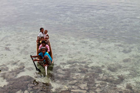 Bajau Laut, Sea gypsies of Sabah Malaysiaのeditorial素材