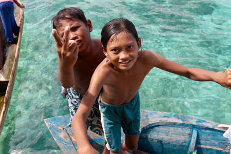 the unseen life of Mabul Island sea gypsiesのeditorial素材