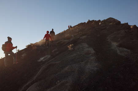 Trekking scenery in Mount Rinjani, Indonesiaのeditorial素材