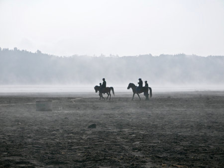 beautiful scenes in Bromo, Semeru National Parkのeditorial素材