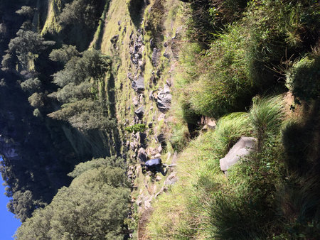 Mountain landscape in Madeira, Portugal. View from above.の写真素材