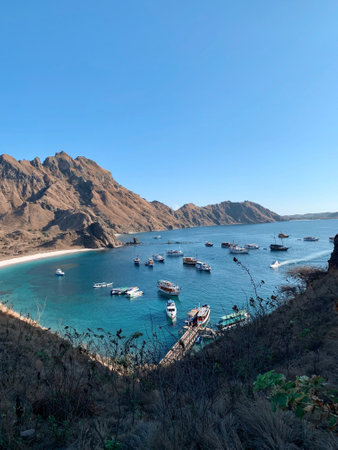 Panoramic view of the beautiful beach of the island of Lanzarote