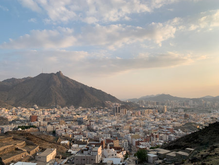 Panoramic view of Jaipur city, Rajasthan, Indiaの写真素材