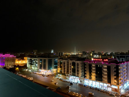 A night view of the city of Nizhny Novgorod