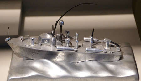 New Orleans, Louisiana, U.S.A - February 5, 2020 - The model of PT-305 ship