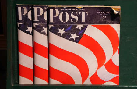 New Orleans, Louisiana, U.S.A - February 4, 2020 - The copies of Post magazine published after World...