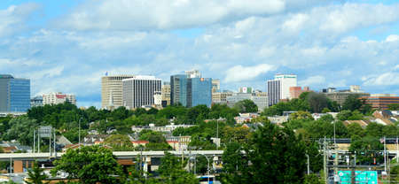 Wilmington, Delaware, U.S.A - August 4, 2020 - The view of the buildings near downtown from...