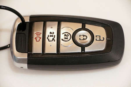 St Petersburg, Florida, U.S - February 16, 2021 - The key fob of the 2021 Ford Mustangのeditorial素材
