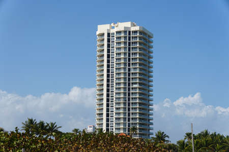 Miami Beach, Florida - February 18, 2022 - The luxury beachfront residential apartmentsのeditorial素材