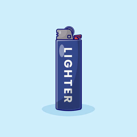 Lighter vector icon on white background. Flat vector lighter icon symbol sign from modern camping collection for mobile concept and web apps design.のイラスト素材