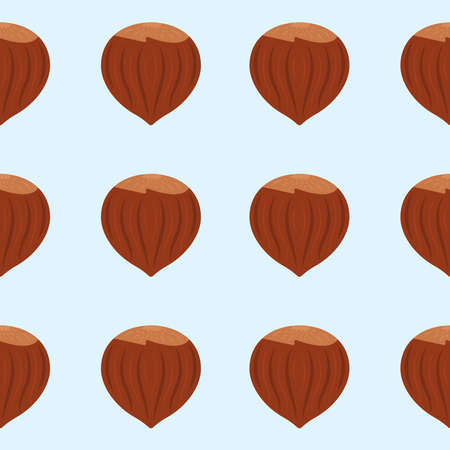 Seamless Hazelnut Pattern Trendy Flat Style Suitable for Wallpaper, Background, Fabric, Gift...