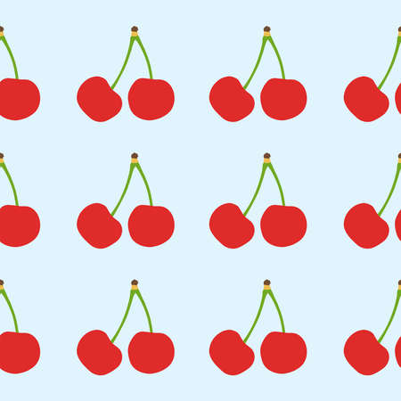 Seamless Cherry Pattern Suitable for Wallpaper, Background, Fabric, Gift Wrapping