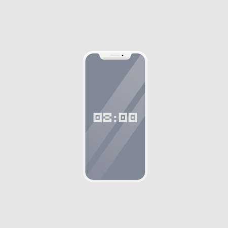 Smartphone Flat Illustration. Clean Icon Design Element on Isolated Backgroundのイラスト素材