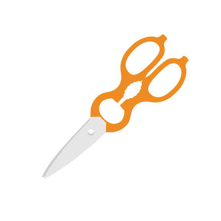 Scissors Flat Illustration. Clean Icon Design Element on Isolated White Backgroundのイラスト素材