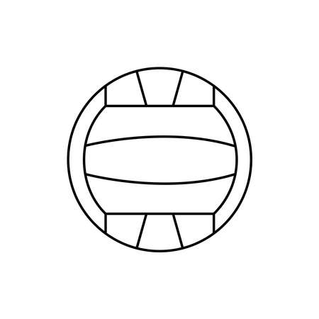 Volleyball Outline Icon Illustration on White Backgroundのイラスト素材