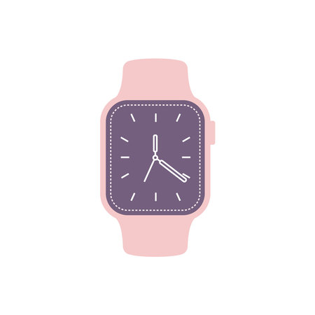 Wristwatch Flat Illustration. Clean Icon Design Element on Isolated White Backgroundのイラスト素材