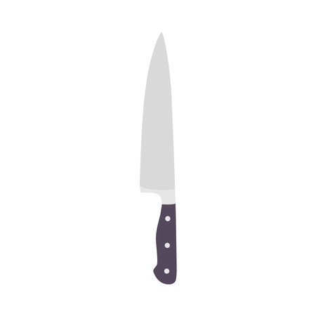 Kitchen Knife Flat Illustration. Clean Icon Design Element on Isolated White Backgroundのイラスト素材