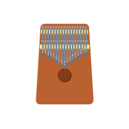 Kalimba Flat Illustration. Clean Icon Design Element on Isolated White Backgroundのイラスト素材