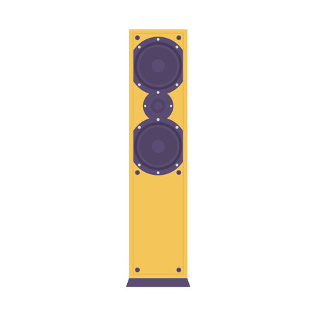 Speaker Flat Illustration. Clean Icon Design Element on Isolated White Backgroundのイラスト素材