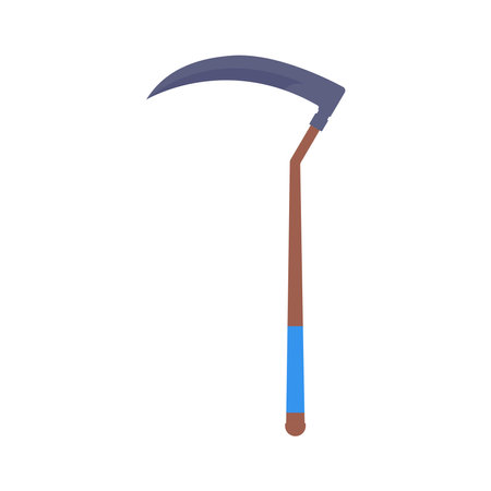 Scythe Flat Illustration. Clean Icon Design Element on Isolated White Backgroundのイラスト素材