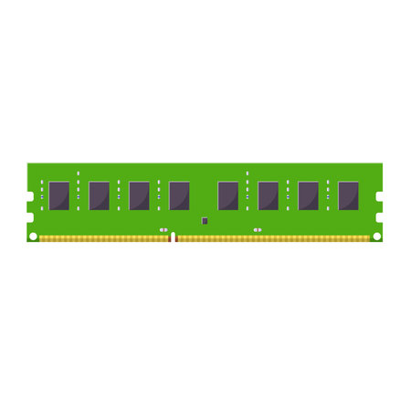 RAM Memory Illustration. Clean Icon Design Element on Isolated White Background
