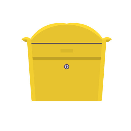Mailbox Flat Illustration. Clean Icon Design Element on Isolated White Backgroundのイラスト素材