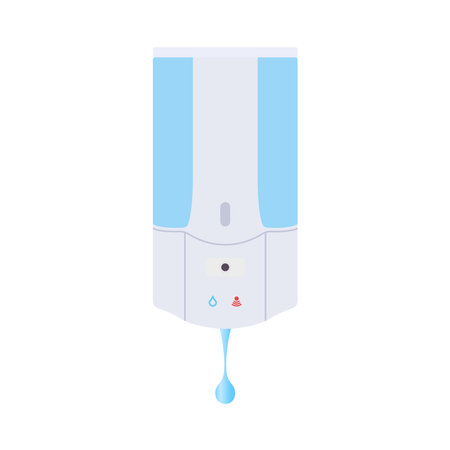 Soap Dispenser Flat Illustration. Clean Icon Design Element on Isolated White Backgroundのイラスト素材