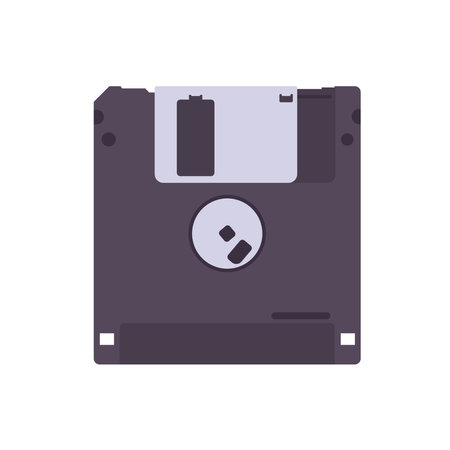 Floppy Disk Flat Illustration. Clean Icon Design Element on Isolated White Backgroundのイラスト素材