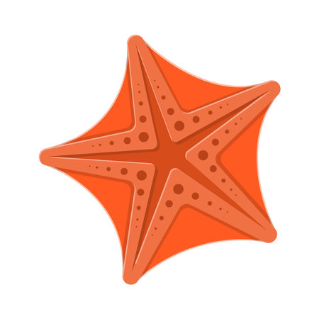 Starfish Flat Illustration. Clean Icon Design Element on Isolated White Backgroundのイラスト素材