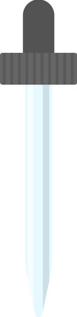 Eye Dropper Flat Illustration. Clean Icon Design Element on Isolated White Backgroundのイラスト素材