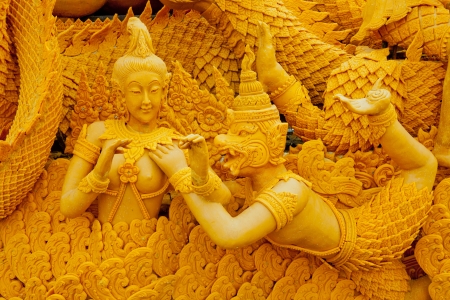 Carved candles の写真素材