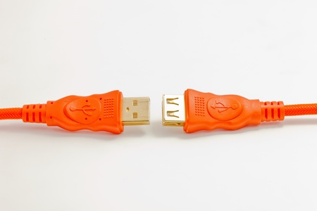 usb cable isolated on white background