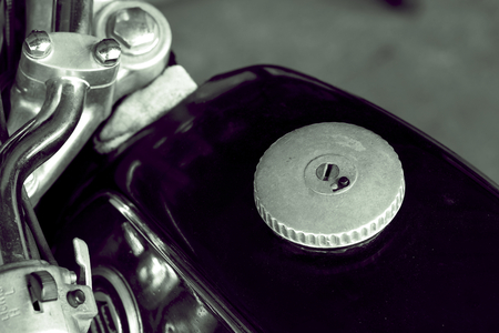 Vintage motorbike in black and whiteの写真素材
