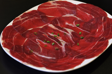 Components used in making shabu and turn over the meat.の写真素材