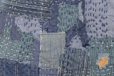 jeans patchwork texture denimの写真素材