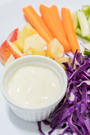 red cabbage ,apple,tomatoes ,carrots saladの写真素材