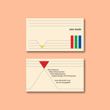 Bauhaus abstract geometric minimal design business cardのイラスト素材